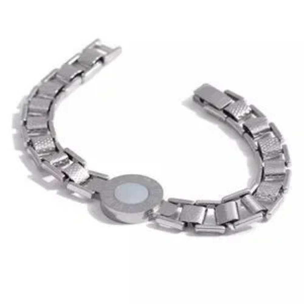 Rome Numeral?Stainless Steel Thick Bracelet?7 inch Length